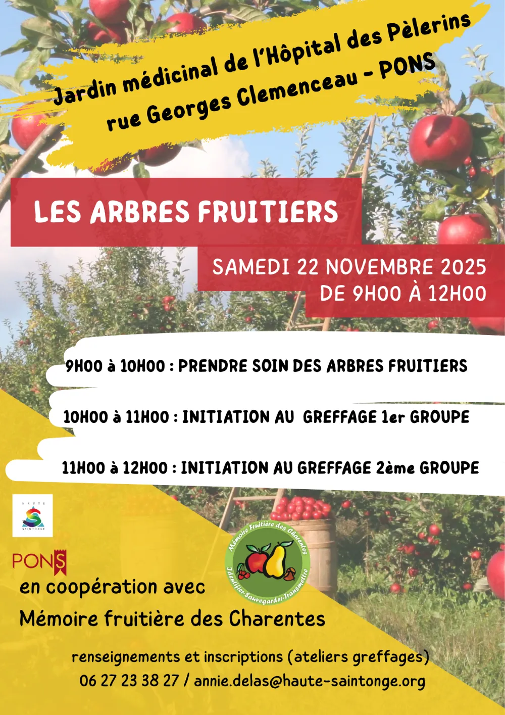 Atelier Greffage Arbres fruitiers - Jardin médicinal de Pons