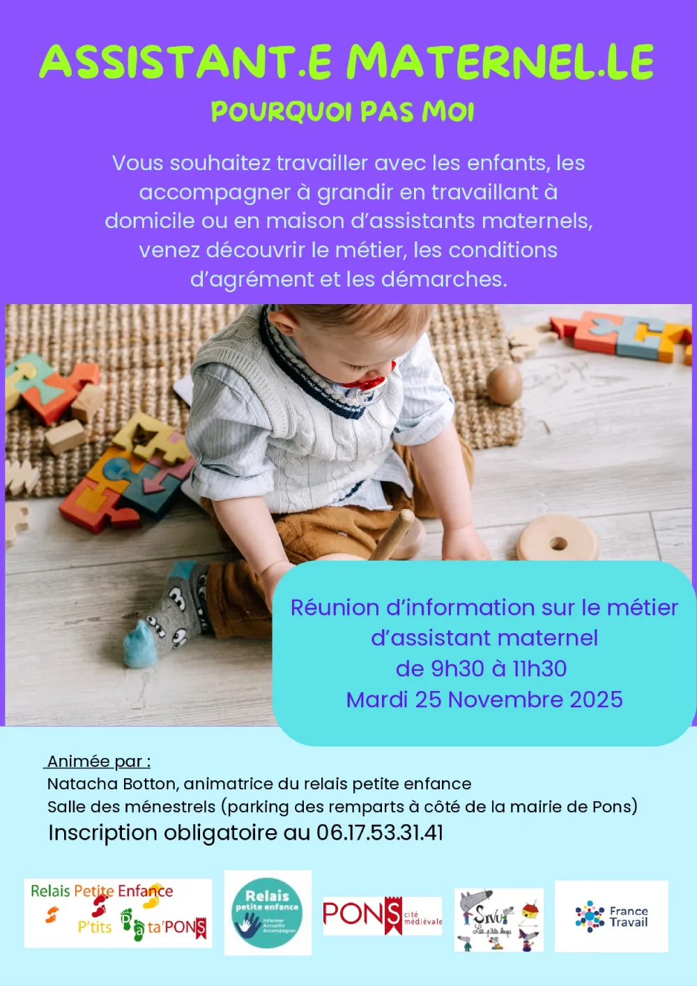 Pons - Réunion d’information sur le métier d’assistant maternel