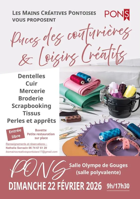 Puces des couturières et des loisirs créatifs à Pons 20206