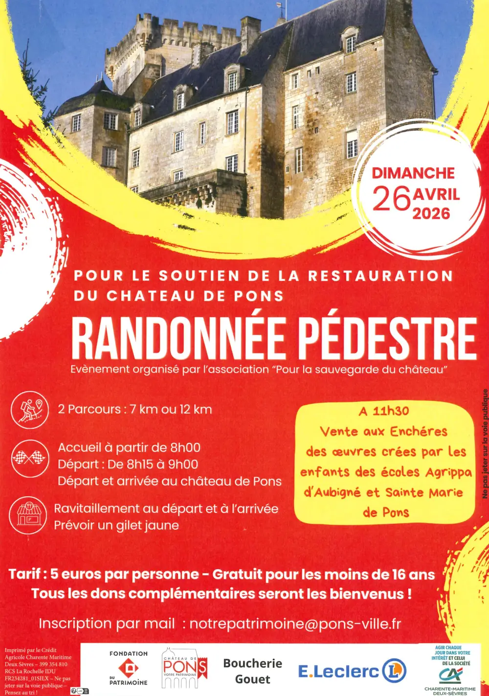 Randonnée pédestre Sauvegarde du Chateau de Pons