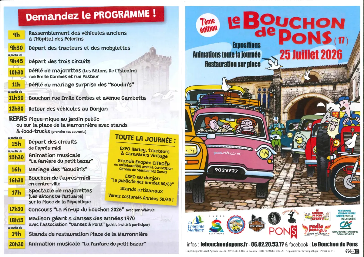 Le Bouchon de Pons 2026 - programme