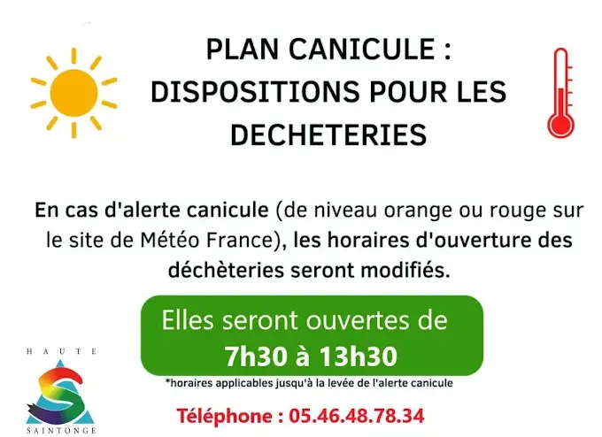 decheterie-horaires-canicule-haute-saintonge decheterie-horaires-canicule-haute-saintonge